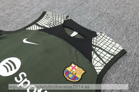 Nuevo Entrenamiento Sin Mangas Conjunto Completo Barcelona 23/24 Verde Baratas